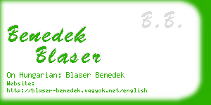 benedek blaser business card